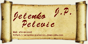 Jelenko Pelević vizit kartica